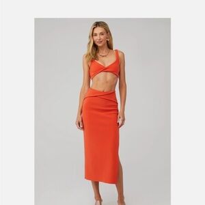 Bec + Bridge Clover Orange Skirt sz 6